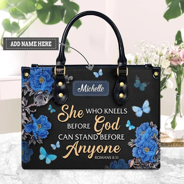 She Who Kneels Before God Leather Handbag