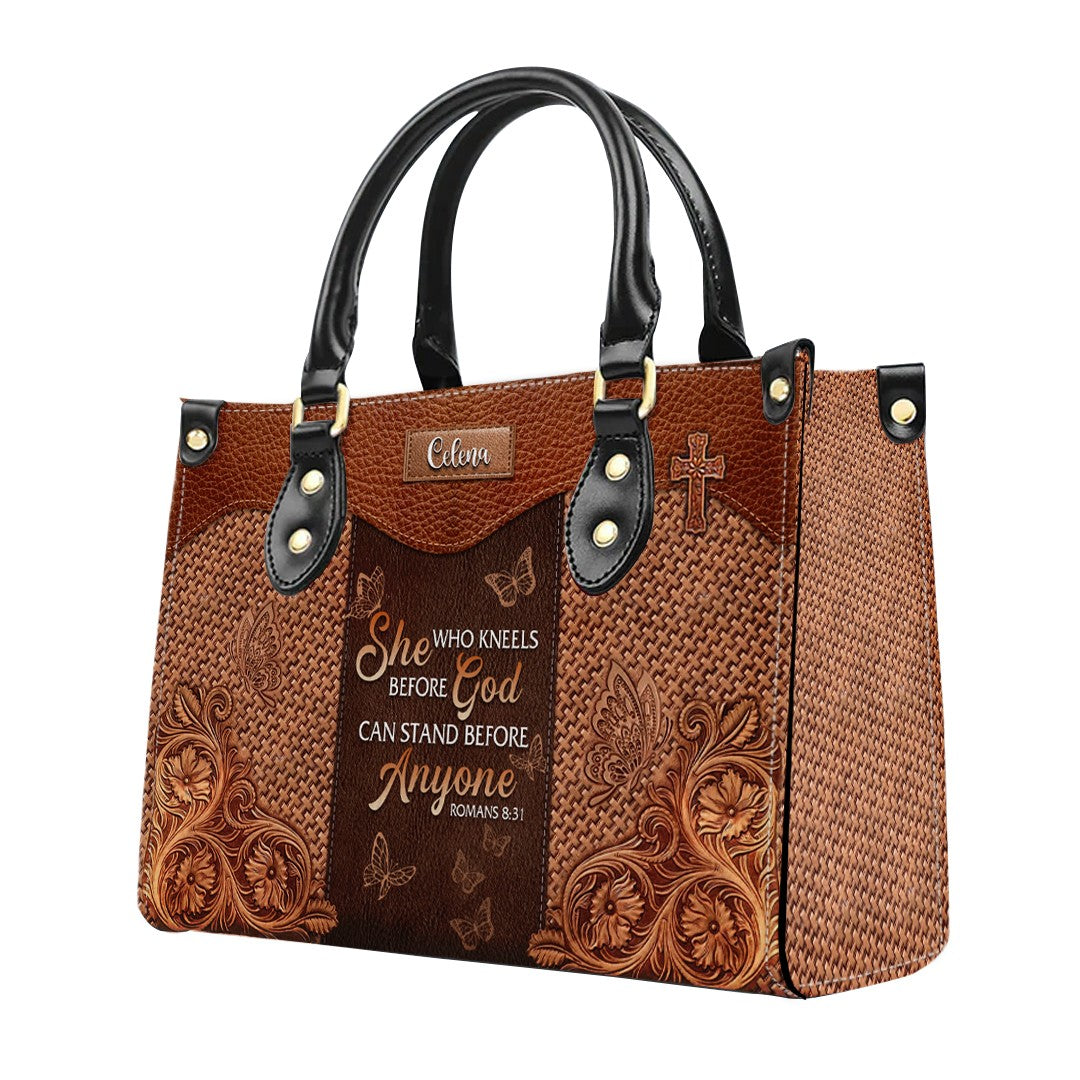 Personalized Bible Verse Leather Handbag