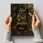 Personalized "Clothed With Strength" Leather Journal