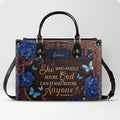 Personalized She Who Kneels Leather Handbag