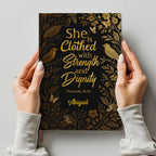 Personalized "Clothed With Strength" Leather Journal