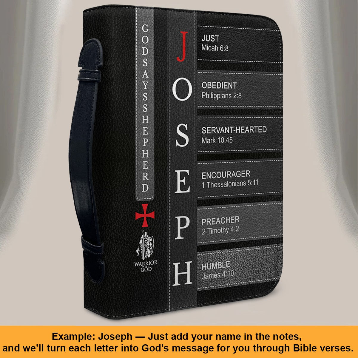 Personalized Leather Bible Cover for Men