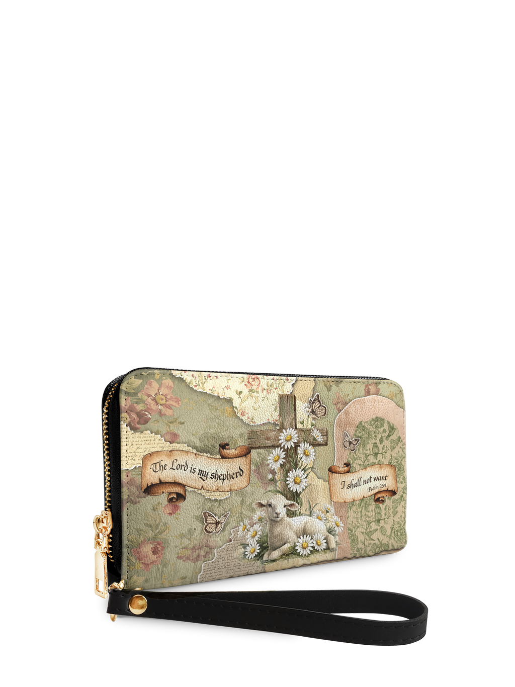 Shepherd Psalm 23:1 Zip-Around Wallet