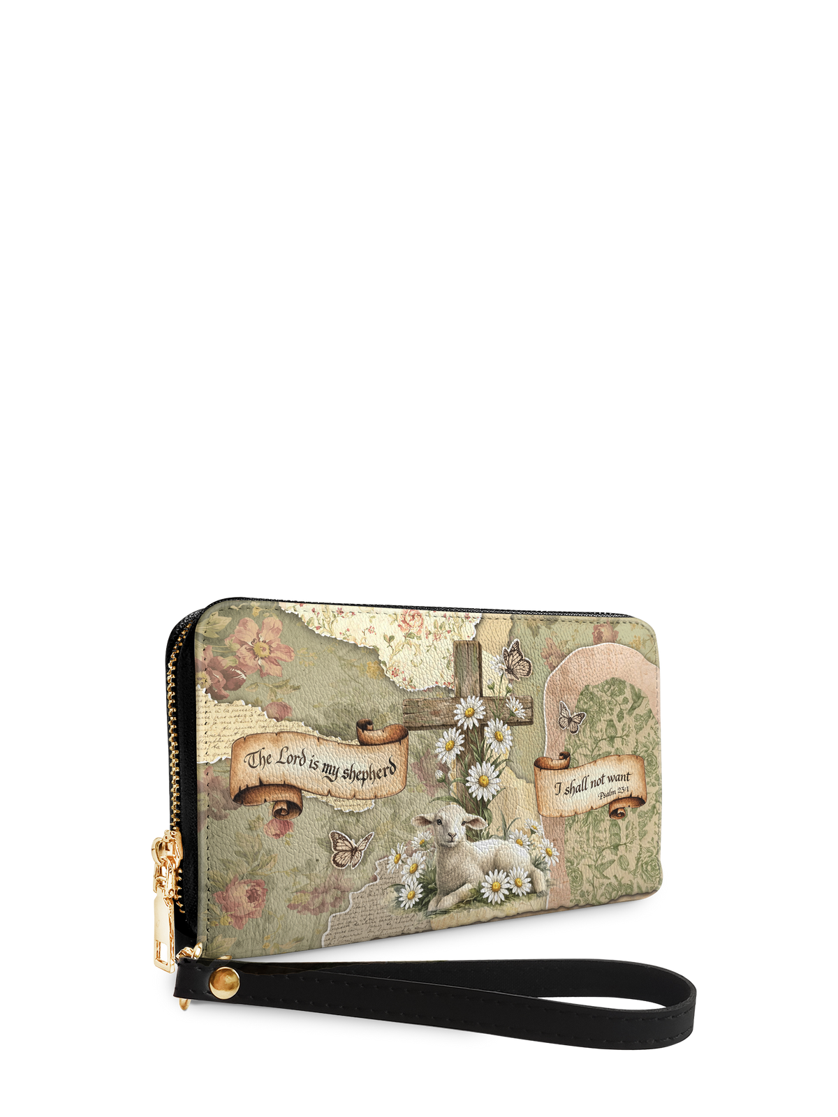 Shepherd Psalm 23:1 Zip-Around Wallet