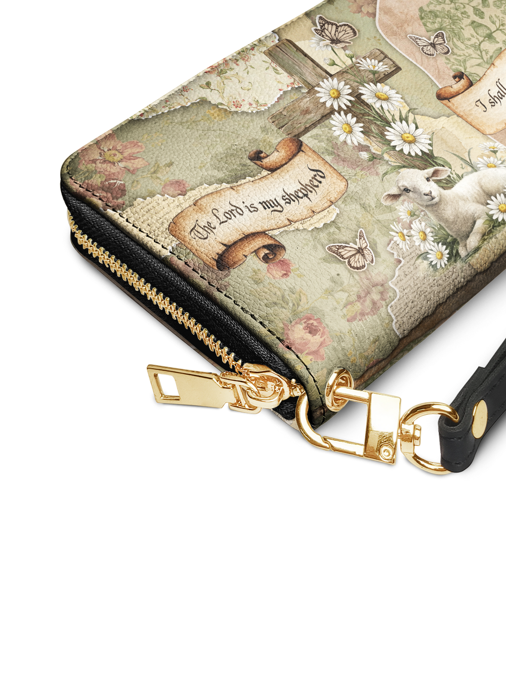 Shepherd Psalm 23:1 Zip-Around Wallet