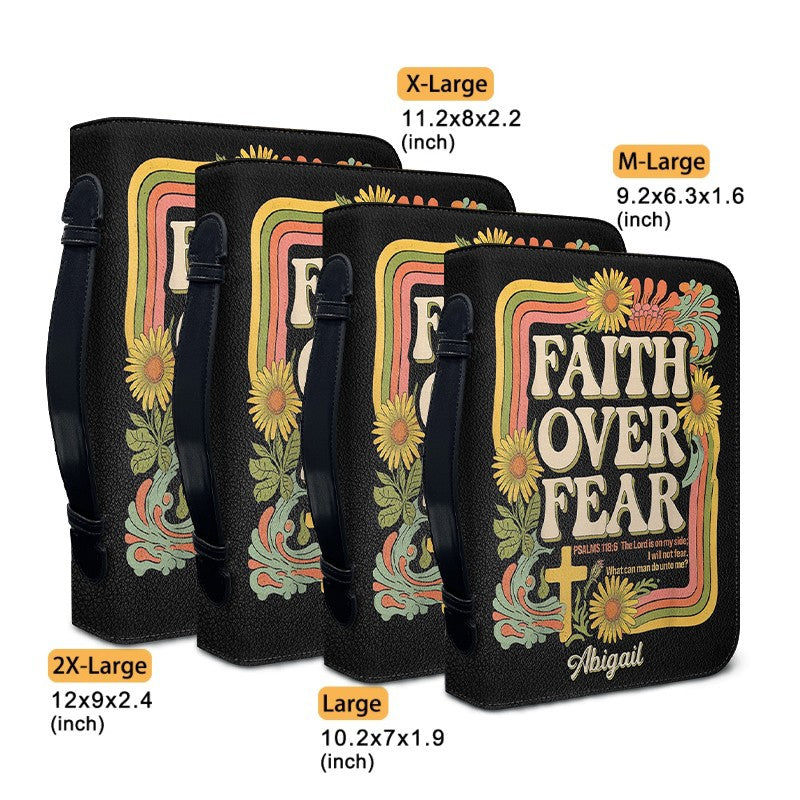 Personalized Faith Over Fear Bible Cover