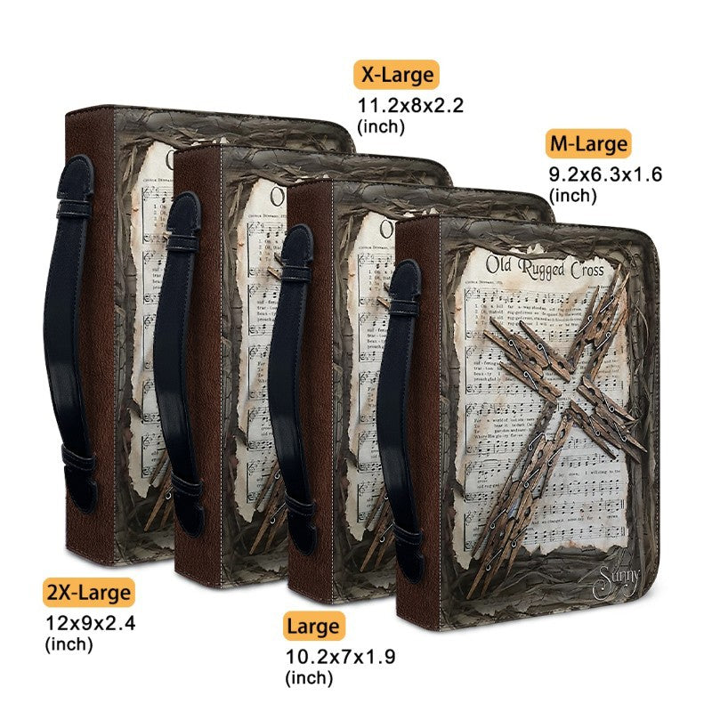 Personalized Old Rugged Cross Hymn Bible Cover