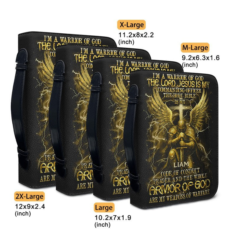 Warrior of God Personalized Bible Cover for Men