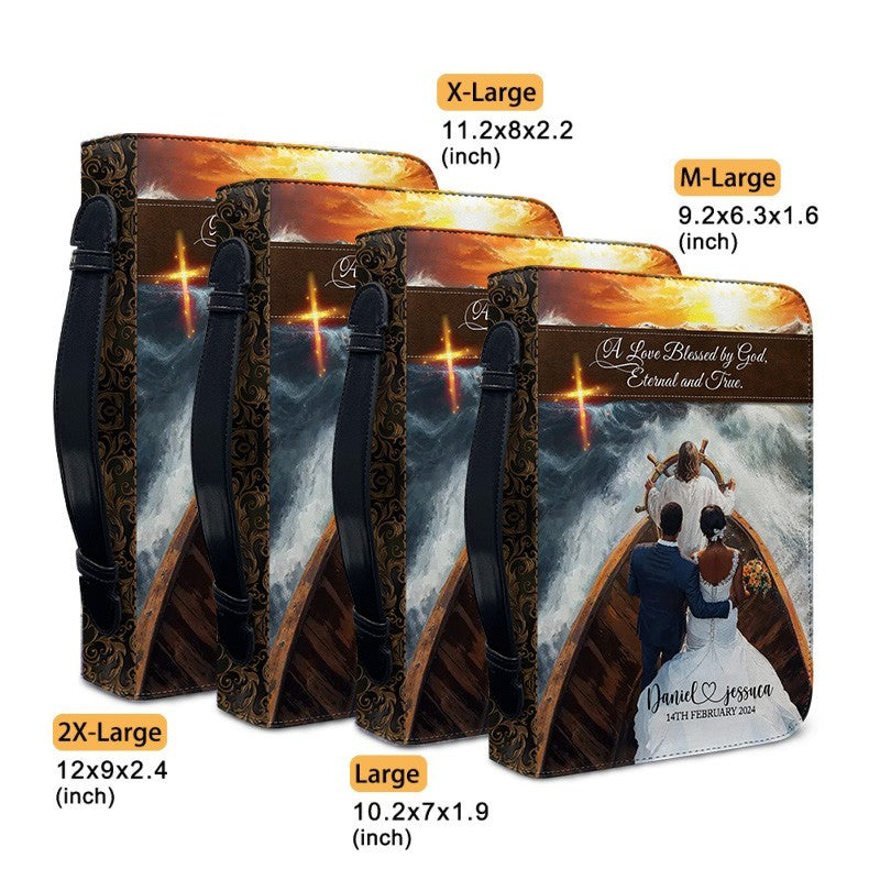 A Love Blessed by God Personalized Bible Cover