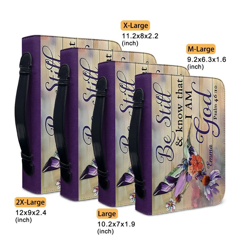 Personalized Psalm 46:10 Bible Cover with Name