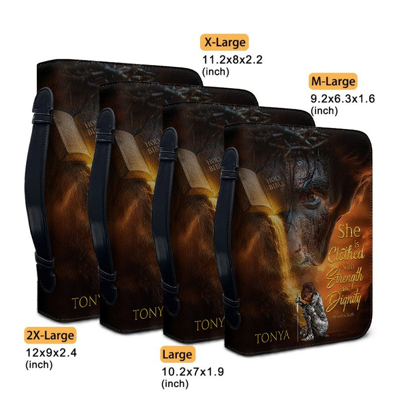 Personalized Lion of Judah & Warrior Bible Cover