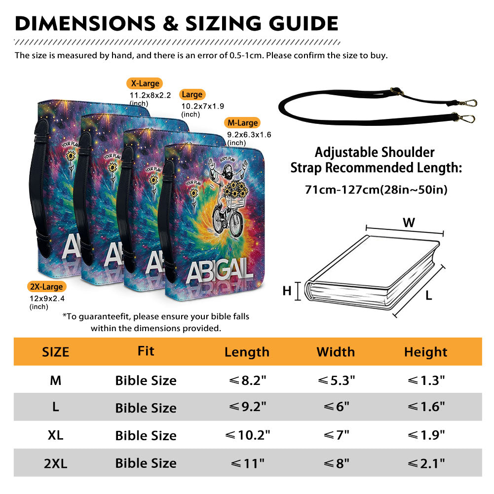 Personalized Tie-Dye God's Plans Bible Cover