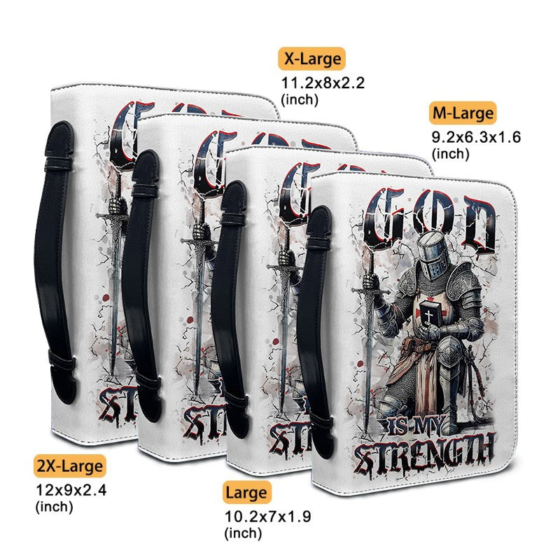 Personalized God Is My Strength Bible Cover