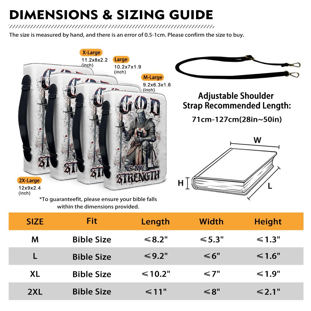 Personalized God Is My Strength Bible Cover