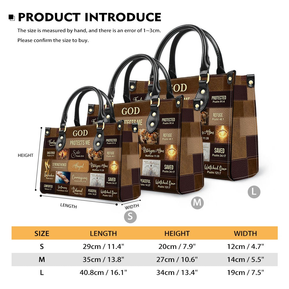 Personalized Christian Faith Leather Tote Bag