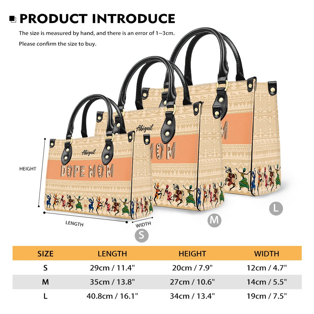 Personalized DOPE Mom & Grandma Leather Tote Bag
