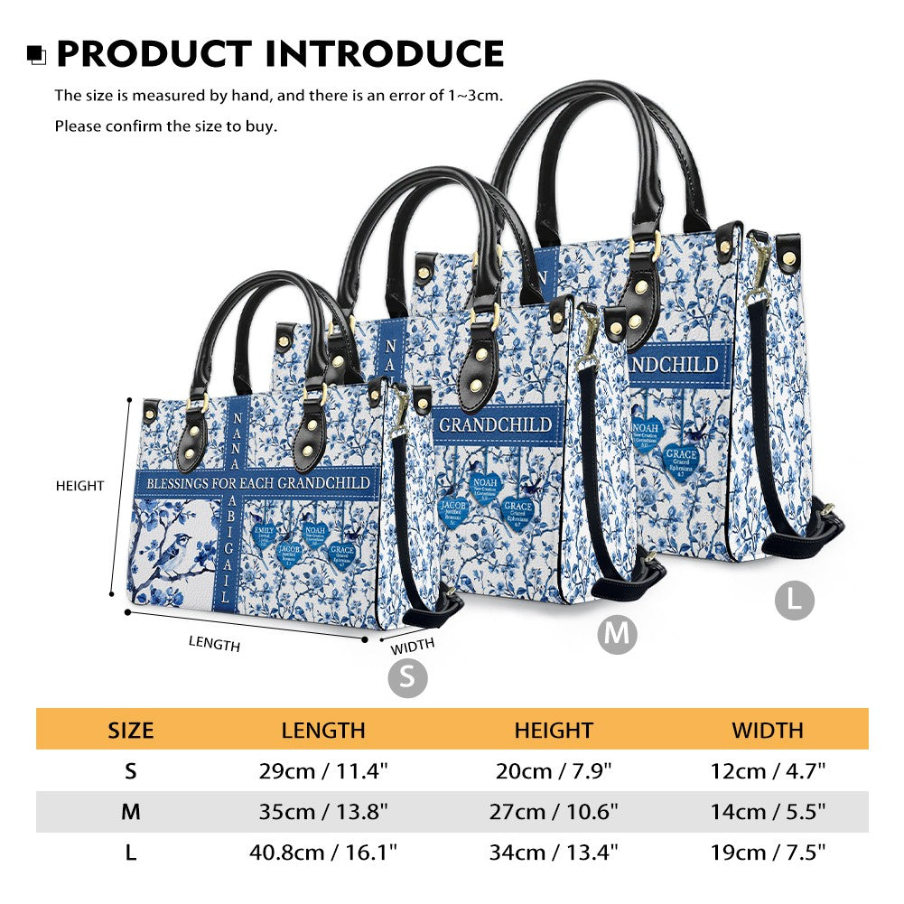 Personalized Bible Blessings Leather Handbag