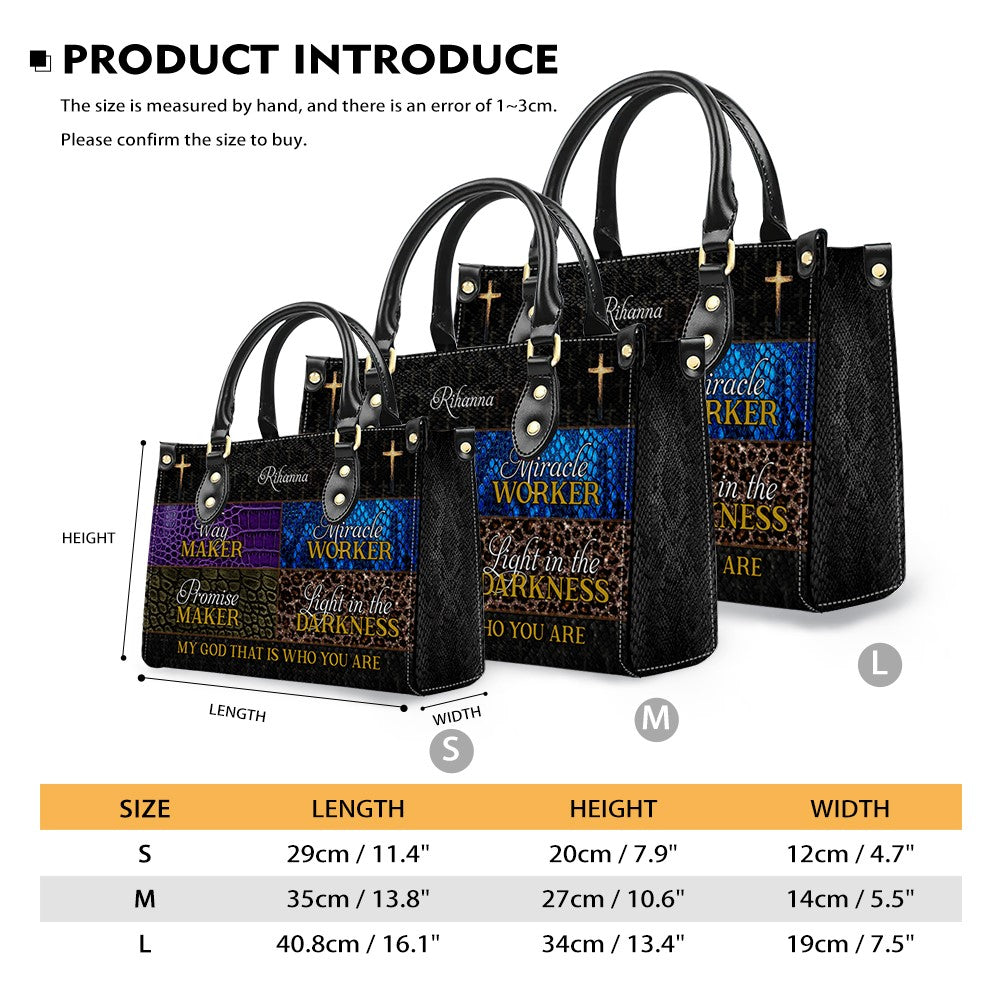Way Maker Personalized Christian Leather Handbag