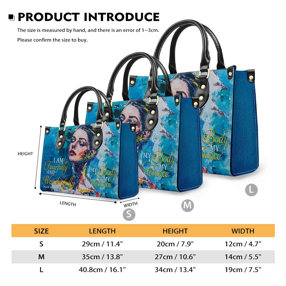 My Body My Choice Personalized Leather Handbag