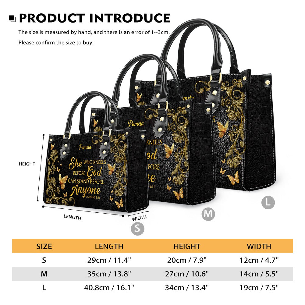 Personalized Bible Verse Leather Handbag