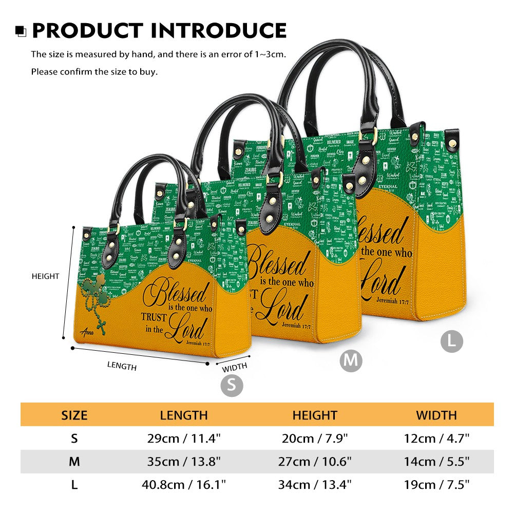 Personalized Bible Verse Leather Handbag