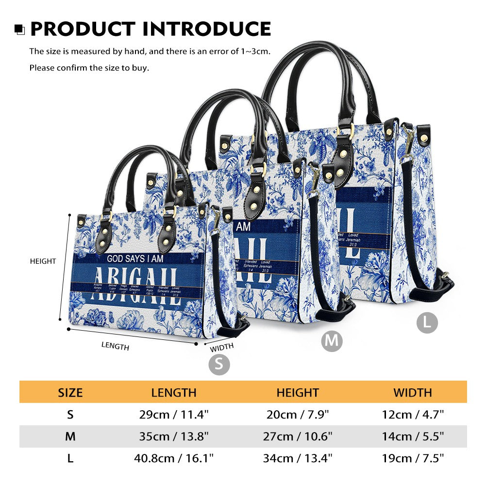 Personalized Bible Verse Leather Handbag