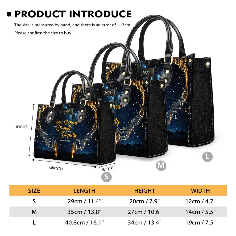 Strength & Dignity Christian Leather Handbag