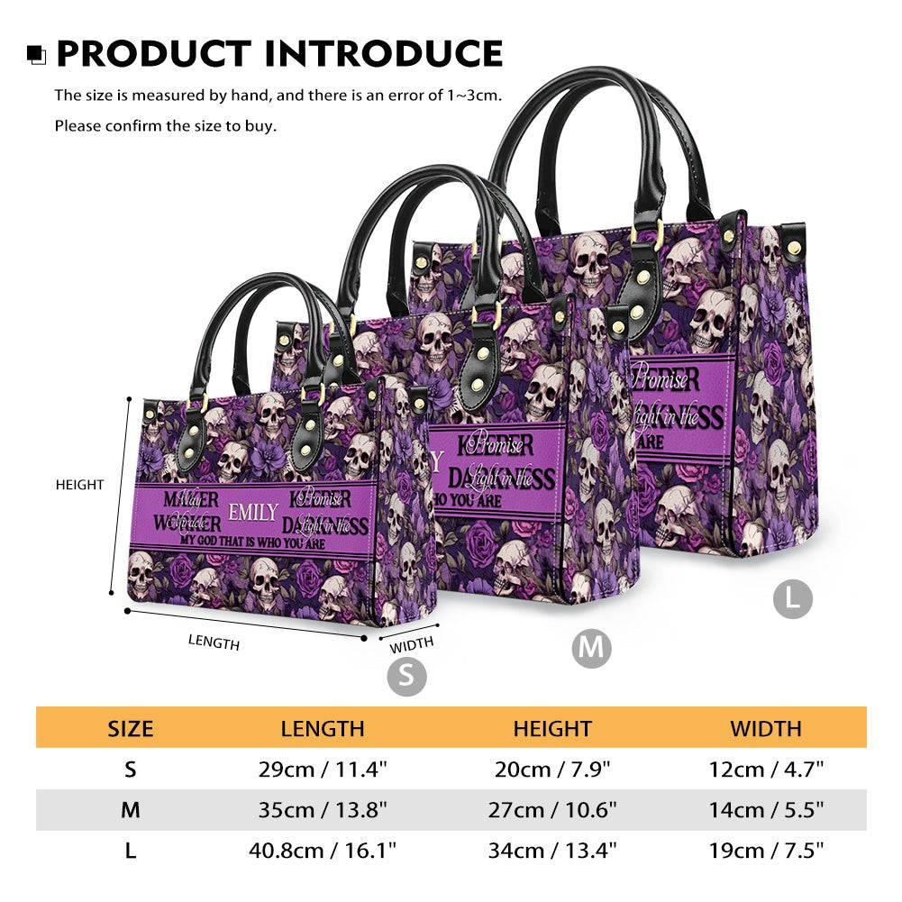 Personalized Christian Leather Tote Bag