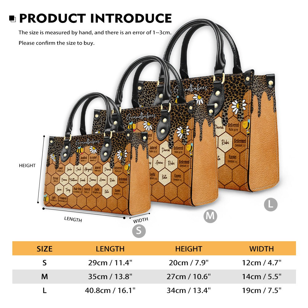 Personalized Proverbs 31:25 Leather Handbag