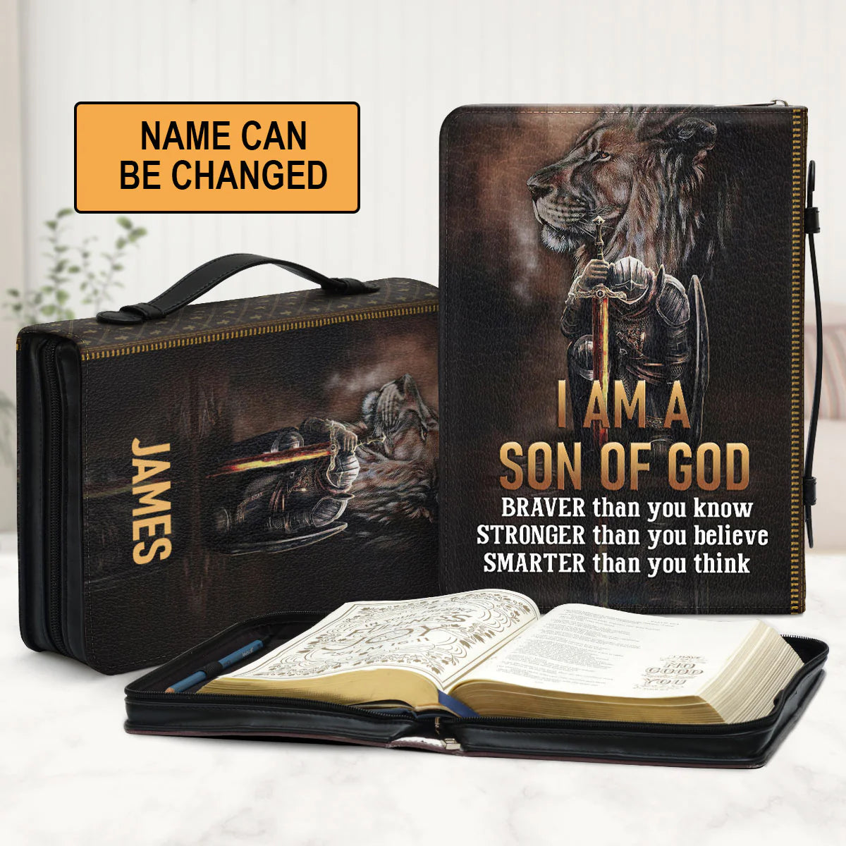 Personalized Son of God Lion Bible Cover