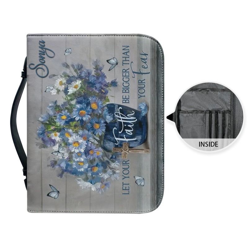 Personalized Purple Daisy Faith Bible Cover