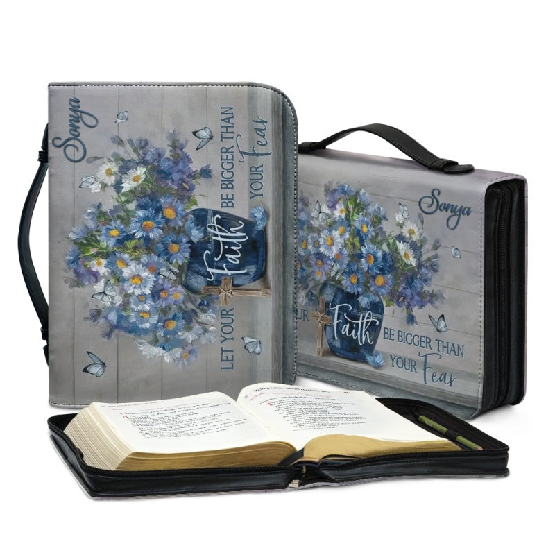 Personalized Purple Daisy Faith Bible Cover
