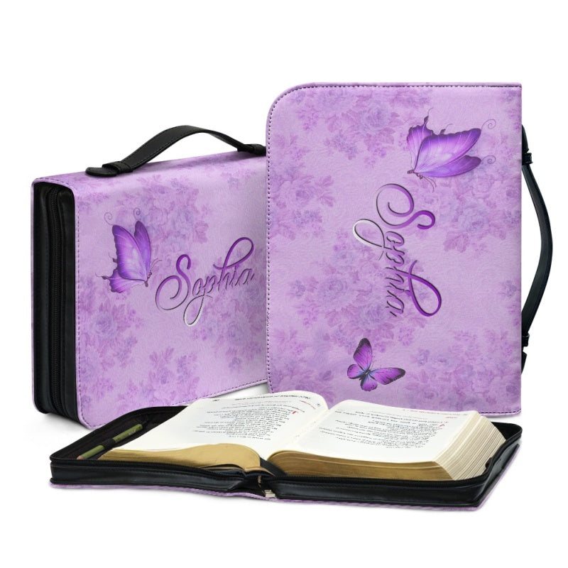 Personalized Lily Flower Bible Cover