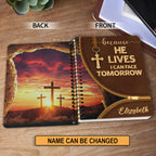 Personalized "Because He Lives" Faith Spiral Journal