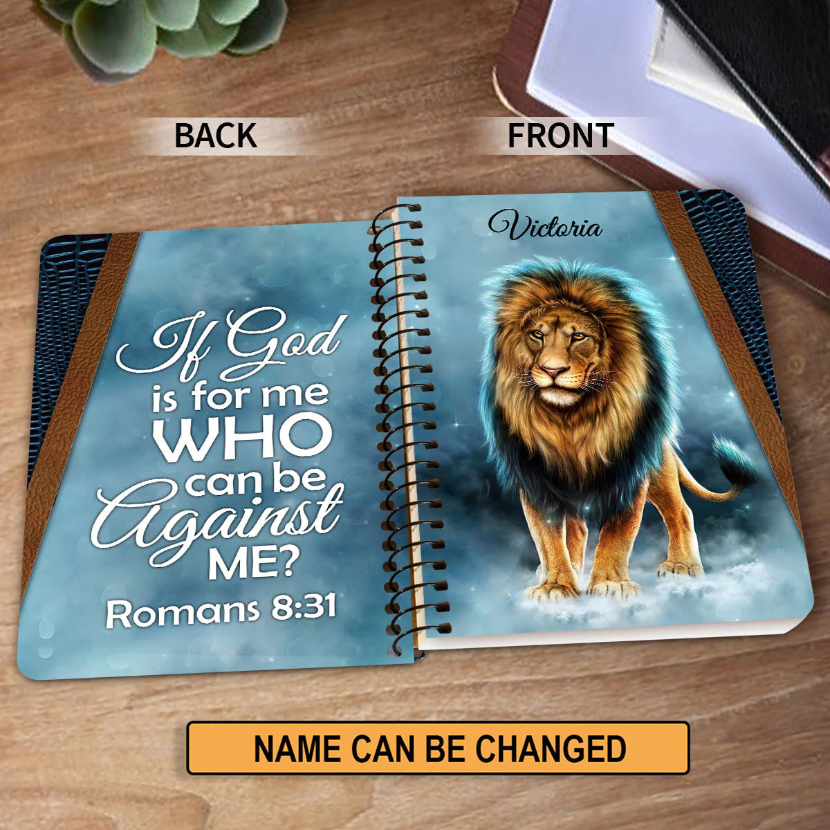 Personalized "If God Is For Me" Romans 8:31 Spiral Journal
