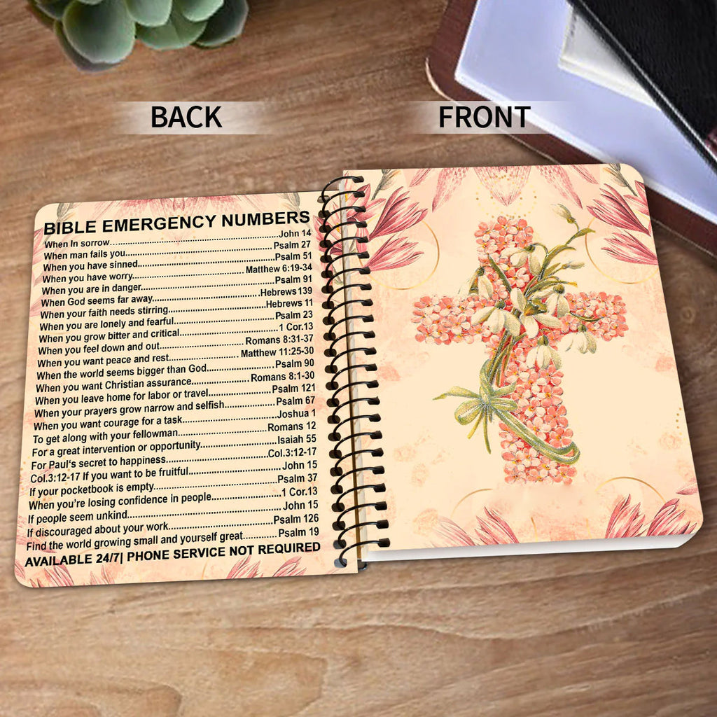Personalized "Bible Emergency Numbers" Spiral Journal