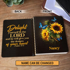 Personalized "Delight Yourself In The Lord" Spiral Journal