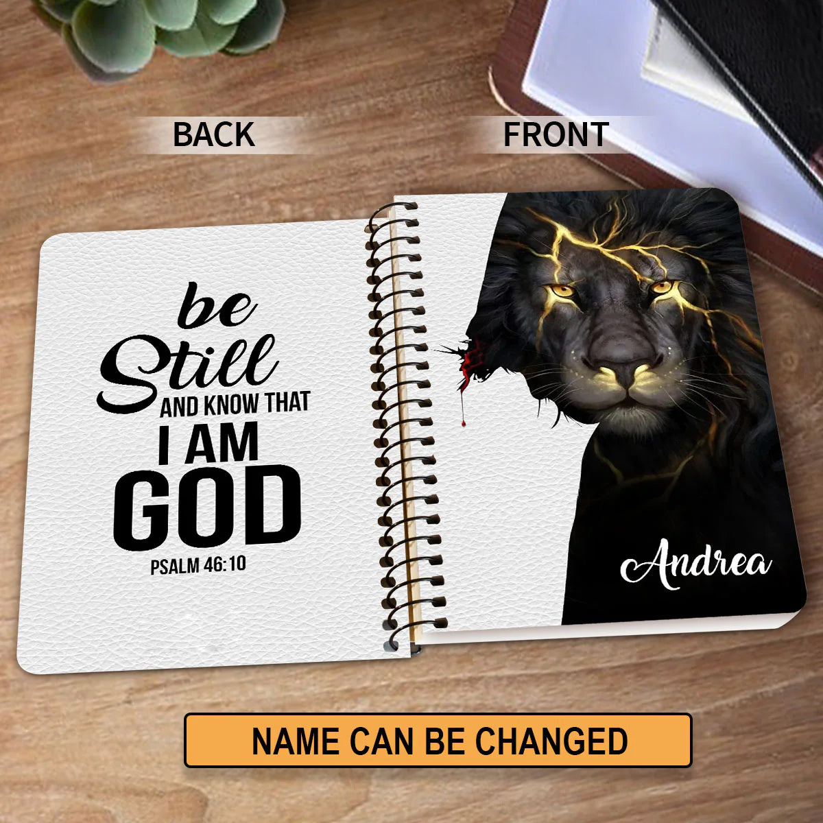 Personalized "Be Still & Know That I Am God" Spiral Journal