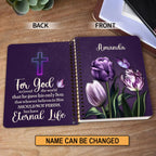 Personalized "For God So Loved The World" Spiral Journal