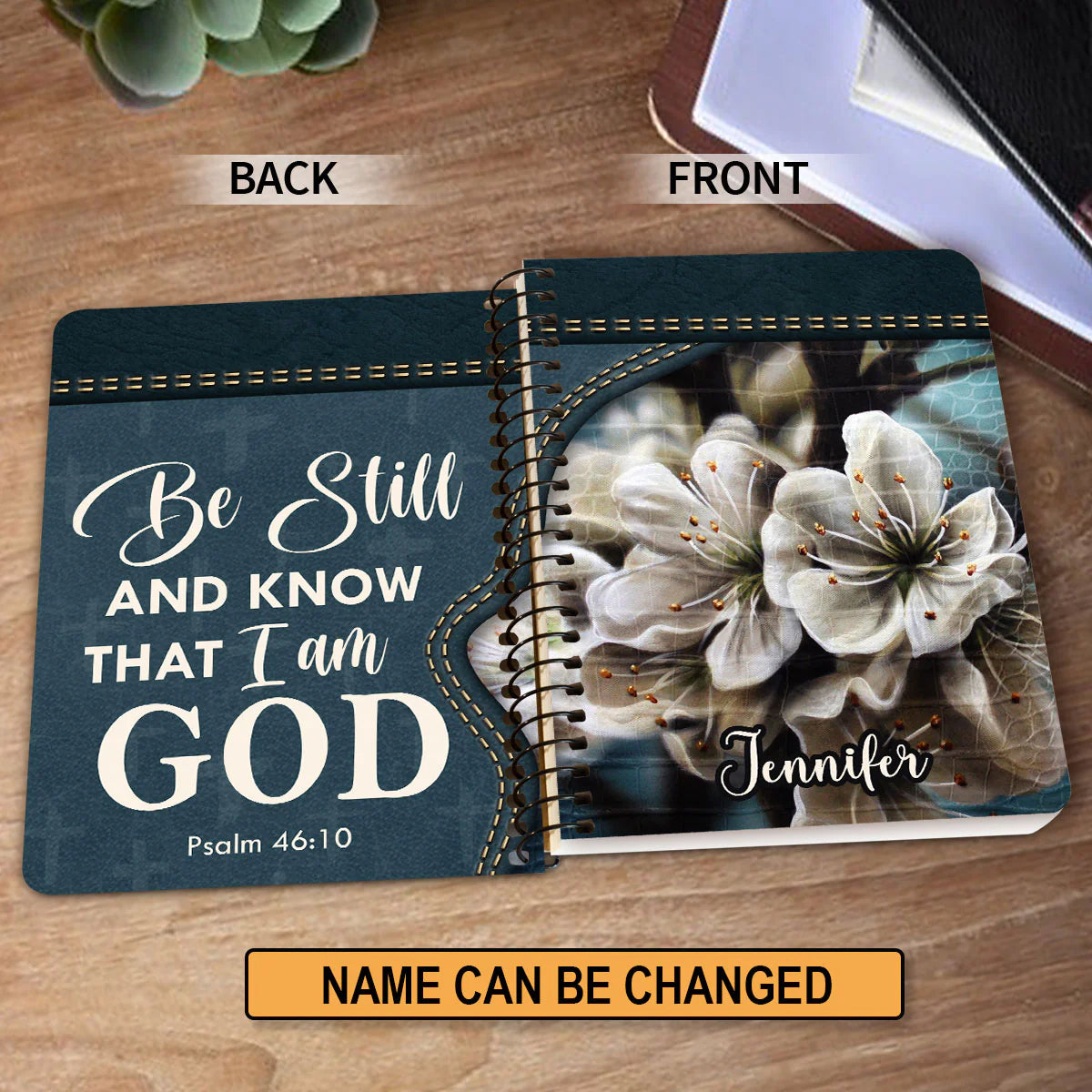 Personalized "Psalm 46:10 Be Still And Know" Spiral Journal