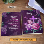 Personalized "I Will Bless The Lord" Psalm Spiral Journal