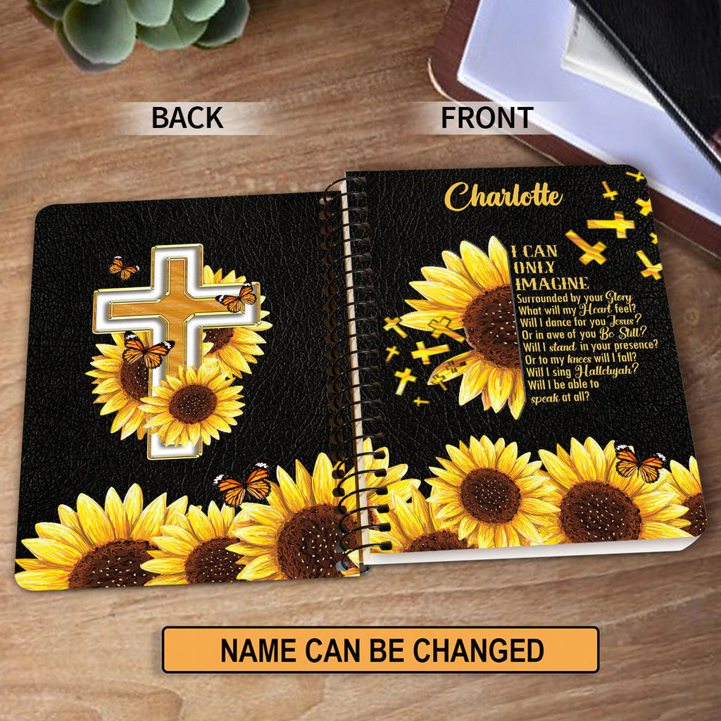 Personalized "I Can Only Imagine" Christian Spiral Journal