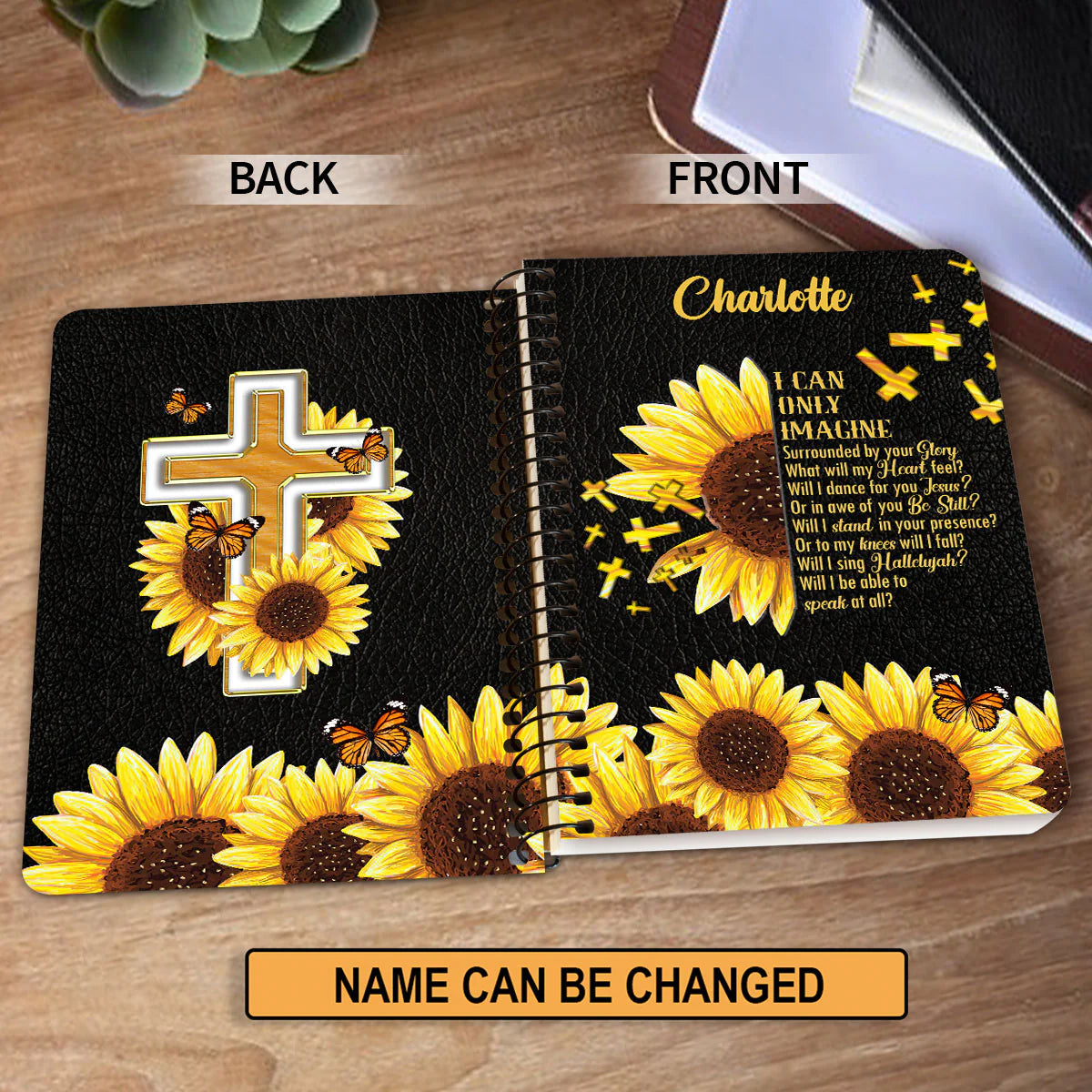 Personalized "I Can Only Imagine" Christian Spiral Journal