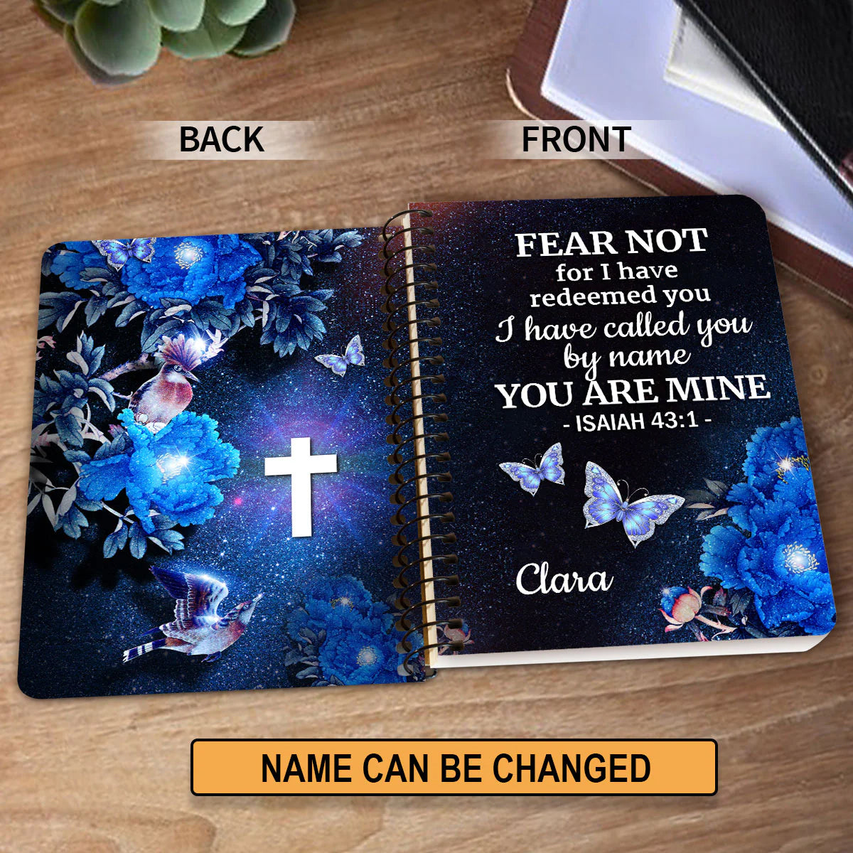 Personalized "You Are Mine" Christian Spiral Journal