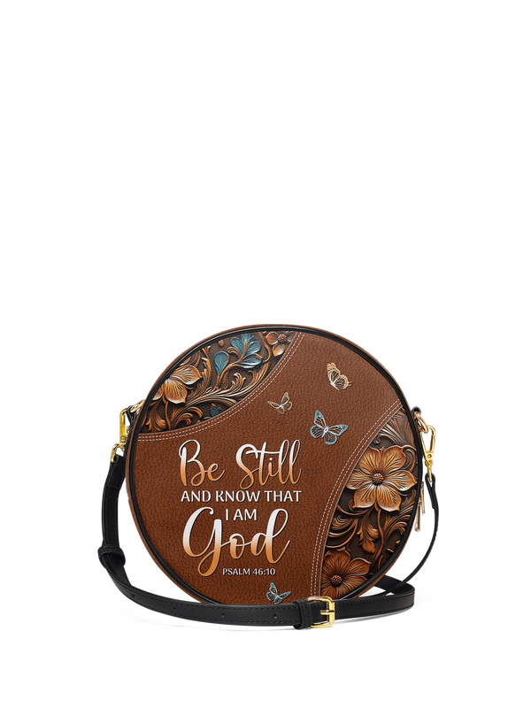 Psalm 46:10 Stillness Circle Crossbody Bag
