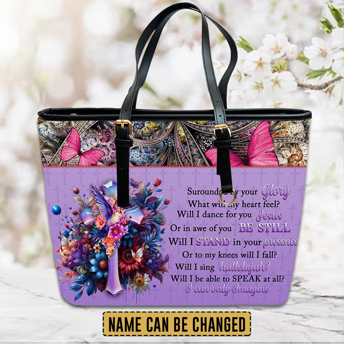Way Maker Miracle Worker Leather Tote Bag