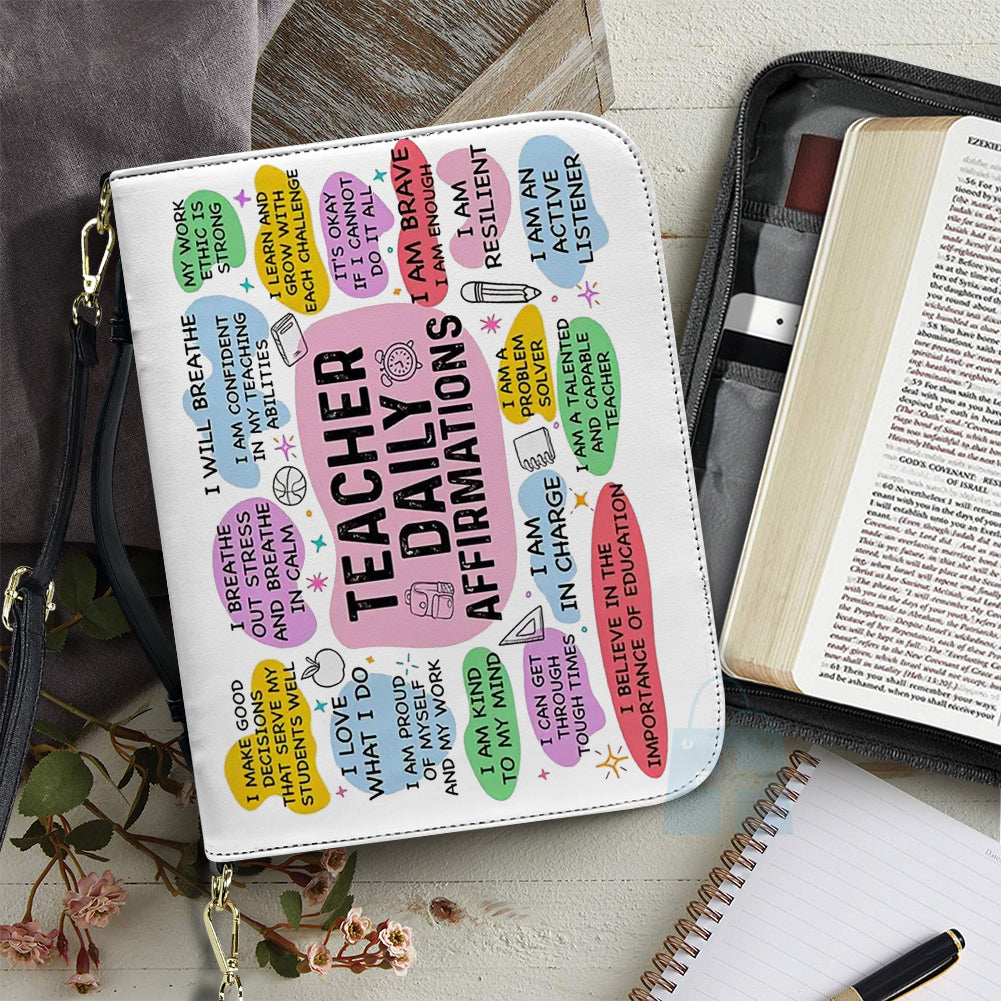 Personalized Teacher Affirmations Bible Cover