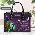 John 1:4 Jesus Butterfly Leather Handbag