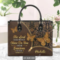 Numbers 6:24 Butterfly Leather Handbag
