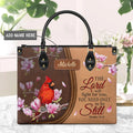 Exodus 14:14 Cardinal Leather Handbag